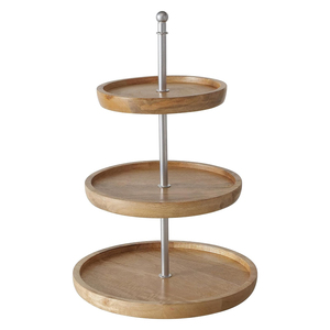 Support à Cupcake à 3 niveaux Plateau de service à plusieurs niveaux pour la décoration de la cuisine Dessert Décor de mariage Plateau de table à étages décoratif - Product Image 4