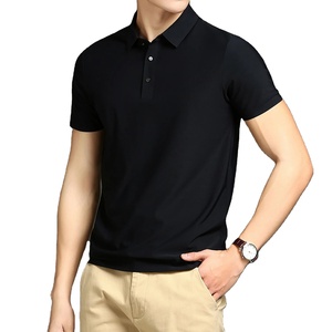 Hombres de alta calidad 100% algodón lona manga corta cómodo sin rastro transpirable moda verano nueva colección negro sólido - Product Image 1