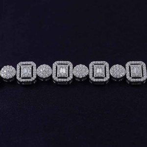 Bracelet Tennis de Luxe en Moissanite Taille Brillante, Plaqué Rhodium, Argent 925, Bijou Hip Hop Scintillant, Cadeau pour Hommes et Femmes - Product Image 4