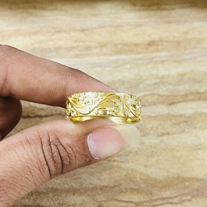 Anillos de latón bohemios con banda floral de moda 2026 para mujer, chapados en oro de 18k, joyería de flor y enredadera para venta al por mayor/OEM/ODM - Product Image 2