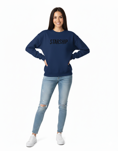 Women's <b>Drop</b> Shoulder Relaxed Fit Oversized Mockneck Sweatshirt Polyester/Cotton Blend High Quality Fabric Customized Front - Product Image 6