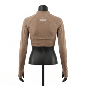 Top Corto Abierto por Delante para Mujer, Bolero de Manga Larga, Top Corto para Hacer Ejercicio, Top Corto Deportivo para Mujer, Bolero para Gimnasio - Product Image 4