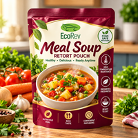 Sachet alimentaire aseptique laminé pour repas, prêt à l'emploi, imprimé numériquement, scellable à chaud (PET PA AL CPP)