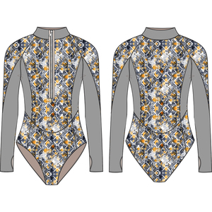 Justaucorps de gymnastique et de danse pour filles, sans manches, léger, antibactérien, à séchage rapide, avec logo, pour l'entraînement - Product Image 1