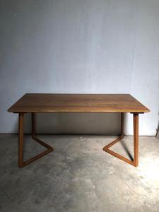 Scandinavian Solid Teak Wood Dining <b>Table</b> with Triangle <b>Legs</b> Modern Rectangular Natural Finish Wood Kitchen <b>Table</b> for Restaurant - Product Image 6