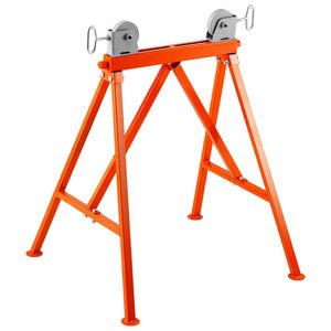 45# Steel Seamless Pipe Stand with <b>Roller</b> Head Load Capacity 2500 LBS for 2-36 Inches Pipes - Product Image 3