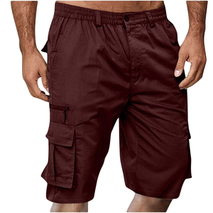 Shorts formels pour hommes, coupe décontractée, confortables au quotidien, en tissu doux nylon/coton, légers, avec cordon de serrage, anti-plis - Product Image 4
