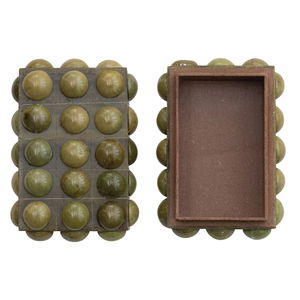 Caja de Almacenamiento Decorativa de Resina de Lujo con Rayas Verdes y Blancas, con Tapa, Diseño de Resina, la Mejor Caja de Regalo para Guardar Anillos - Product Image 5