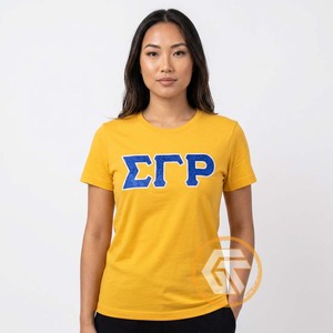 Camiseta Casual de la Hermandad Femenina GREEK TREASURES Sigma Gamma Rho, Cuello Redondo, Manga Corta, Poliéster/Algodón, Protección UV, Venta al Por Mayor - Product Image 4