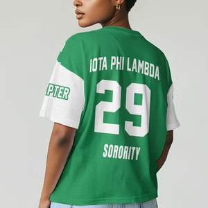 Camisa Personalizada de la Hermandad Iota Phi Lambda, Color Verde Esmeralda con Blanco, Camisa de la Hermandad Iota Phi Lambda Desde 1929 - Product Image 2