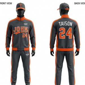 Survêtement de baseball pour homme en polyester interlock premium 260 GSM, veste zippée intégrale à rayures vertes, impression par sublimation personnalisée du logo. - Product Image 4