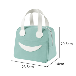 Bolsa térmica profesional de gran capacidad con diseño de cara sonriente, impermeable, para preparar comidas, ideal para niños, oficina y escuela. - Product Image 6