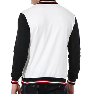High Quality <b>Mens</b> Woolen Bomber <b>Jacket</b> <b>Long</b> Hooded Discharge Printing Solid Custom Color Winter Warm Casual Streetwear - Product Image 4