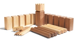 Ensemble de jeux d'extérieur en bois avec piquets et blocs pour enfants de 5 à 7 ans, jeu sportif unisexe - Product Image 2