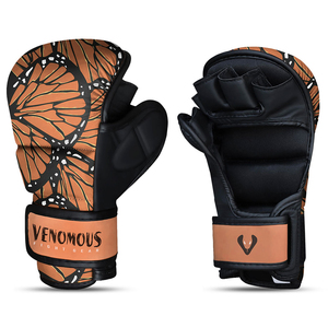 Gants de grappling MMA personnalisés en cuir PU, gants d'entraînement pour MMA, Muay Thai, Kickboxing - Product Image 1