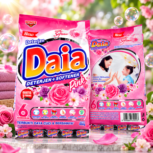 Daia Lessive en Poudre Concentrée Écologique avec Adoucissant & Blanchissant 800g Double Parfum Citron & Floral pour Vêtements - Product Image 4