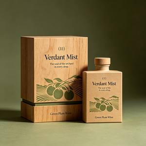Caja de Regalo para Vino de Ciruela <span class=keywords><strong>Umeshu</strong></span> Fermentado, con Base y Tapa de Telescopio, con Logotipo Personalizado Directo de Fábrica, con Detalles en Lámina Dorada - Product Image 2