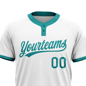 Camiseta de Béisbol/Sóftbol Premium de Dos Botones, 100% Poliéster Transpirable, Manga Corta, Tallas Grandes, Ropa Deportiva para Hombre/Mujer - Product Image 3