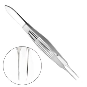 Pinzas Castroviejo de Acero Inoxidable Premium de 4 Pulgadas para Procedimientos de Microcirugía Oftálmica, Certificación CE ISO, Marca Privada OEM - Product Image 5