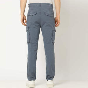 Pantalon cargo gris léger pour homme en Spandex/Coton, imperméable, toile, multi-poches, utilitaire, décontracté, coupe droite, vêtement de travail, streetwear - Product Image 2
