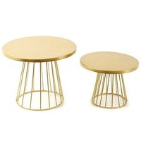 Socle de table à dessert géométrique en fer doré, support à gâteau carré ou rond, piédestal pour mariage, traiteur, buffet, présentoir surélevé
