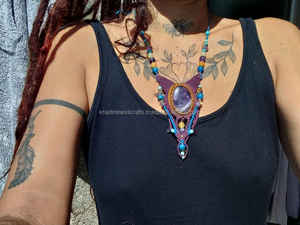 Collier de broderie de perles de verre de créateur Bijoux de mode de qualité supérieure pour un style traditionnel, bohème ou moderne - Product Image 2