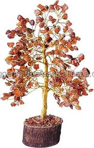 Venta al por mayor de piedras preciosas de cornalina roja natural de primera calidad, 300 chips, árbol hecho a mano, estilo M-SEAL Love, decoración Feng Shui para el hogar - Product Image 4