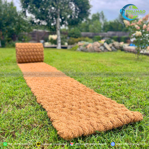 Tapete de fibra de coco de alta calidad, hecho de fibra de coco natural, tejido a mano, antideslizante, para caminos de jardín, con una espesor de 35 mm, de primera calidad, de fábrica. - Product Image 4