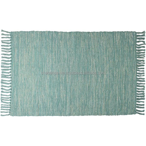 พรมผ้าฝ้ายทอข้างเตียงพรมสำหรับห้องนั่งเล่นพรมปูพื้นกลางแจ้งในร่มซักได้ - Product Image 3