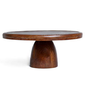 Présentoir à Gâteau Rond Fait Main en Bois d'Acacia de Fabricant Indien Présentoir à Desserts en Bois de Haute Qualité pour Événements et Utilisation - Product Image 6