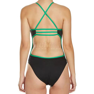 Traje de Baño de Una Pieza para Mujer, Cómodo y Ajustado, con Tela de Control de Humedad, Logotipo Frontal, Perfecto para Piscina y Playa - Product Image 6