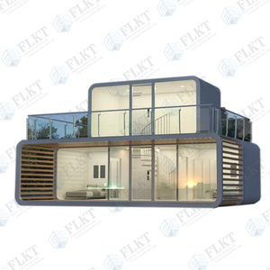 Maison préfabriquée FLKT, cabane Apple, structure en acier moderne, villa résidentielle pour l'extérieur, glamping mobile, bureau de jardin, CE/ISO - Product Image 2