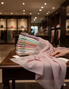 Collection Luxe Garden Blossom : Châles de soirée brodés en tulle - Style D.NO-3928 |   Lot de 12 tons pastel et terreux assortis - Product Image 2