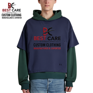 Camiseta con Capucha Personalizada al por Mayor, Sudadera Oversize de Algodón Estilo Urbano para Hombre, OEM ODM Marca Privada - Product Image 1
