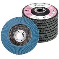Disque à lamelles de 4,5 pouces, type 29, meule abrasive en zircone pour le polissage et le ponçage des surfaces en acier inoxydable