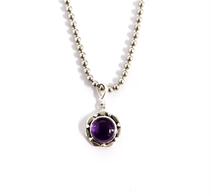 Natural <b>Amethyst</b> Gemstone <b>Pendant</b> 925 Sterling Silver Purple Gemstone Birthstone Jewelry Gift for Women - Product Image 2