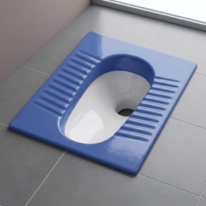 Blue Double Color <b>Ceramic</b> Squatting <b>Pan</b> Toilet A Grade for Arabic and African Bathrooms - Product Image 2