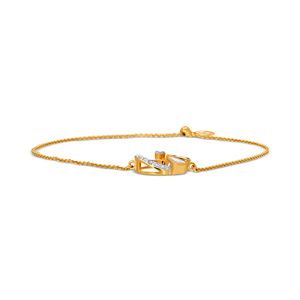 Bracelet en cristal floral plaqué or 18 carats de luxe pour femmes |   Bracelet à chaîne réglable avec breloque fleur élégante |   Mode tendance Weddi - Product Image 2