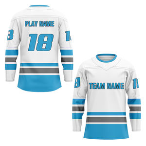 Jersey de Hockey sobre Hielo Personalizado, 100% Poliéster, Bordado o Sublimación, Unisex, Directo de Fábrica OEM - Product Image 1