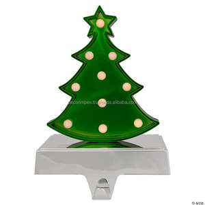 Soporte para Calcetines de Hierro/Aluminio de Diseño Más Reciente, Acabado en Níquel, para Decoración Navideña y del Hogar, Hecho a Mano - Product Image 2