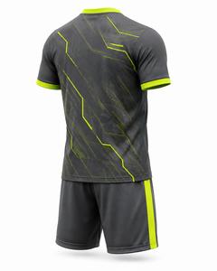 Conjunto de Camiseta de Fútbol para Hombre, Cuello en V, Manga Corta, Color Sólido, Impresión por Sublimación, Absorbe la Humedad, Transpirable, Poliéster, Ajuste Atlético - Product Image 2