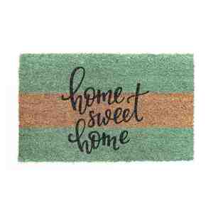Alfombra de entrada de fibra de coco con base de PVC, antideslizante y ecológica. - Product Image 1