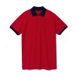 Polo de Algodón Piqué de Alta Calidad con Cuello en Contraste, Venta al por Mayor, Color Sólido, Puños de Manga en Contraste con Botones - Product Image 3