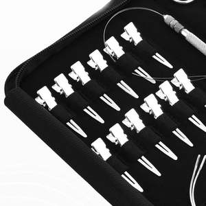 Kit de Pinzas para Extensiones de Cabello de Acero Inoxidable de Lujo, Color y Tamaño Personalizados, Doble Punta, Alta Calidad, ANAAIF - Product Image 3