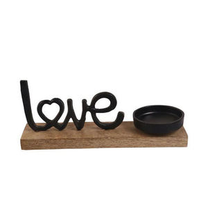 Black Moose Silhouette <b>Tealight</b> Holder with Wooden Base Christmas Home Decoration Indoor Use Dripless Unscented - Product Image 6