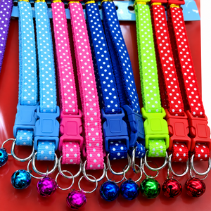 Dotted Cat Collar with Bell Adjustable Lightweight Pet Collar for Cats & Kittens Direct Manufacturer - Product Image 1
