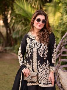 Black Embroidered <b>Abaya</b> <b>Dress</b> Women Long Sleeve Islamic Evening Outfit Middle East Formal Wear - Product Image 2