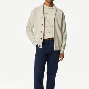 Power Abaan Sports Nouvelle Collection Tricoté Unisexe Long Cardigan en Mohair Uni Col en V Logo Frontal Standard Simple Boutonnage Décontracté - Product Image 4