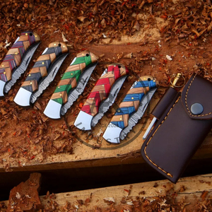 Couteau de poche pliant en acier inoxydable de qualité industrielle, noir, à lame droite, pour le camping, la chasse, la survie en plein air - Product Image 4