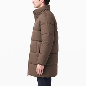 <b>Men's</b> Padded Jacket Cozy Hooded Zip Up Winter <b>Coat</b> Windproof Modern Filled Outerwear <b>for</b> <b>Men</b> Wholesale Modern Trend - Product Image 3